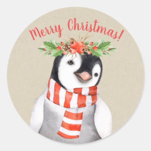 kerstviering vogelfeestdag aangepast ronde sticker