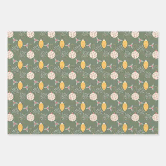 Kerstviering Wrapping Paper Set van 3 (Voorkant 2)