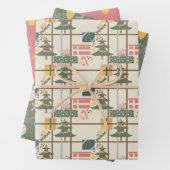 Kerstviering Wrapping Paper Set van 3 (In situ)