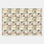 Kerstviering Wrapping Paper Set van 3 (Voorkant)