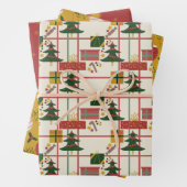 Kerstviering Wrapping Paper Set van 3 (In situ)