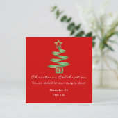 kerstviering X-Mas-boom Kaart (Staand voorkant)