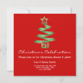 kerstviering X-Mas-boom Kaart (Achterkant)