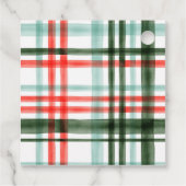 kerstvierkant bow Favor Tag Bedankjes Labels (Achterkant)