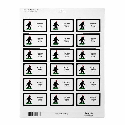 kerstvierkant etiket (Full Sheet)