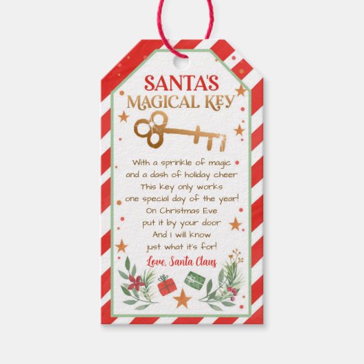 kerstvierkant etiket voor Label met de magische sl Cadeaulabel (Voorkant)