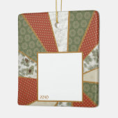 kerstvierkant fotoornament keramisch ornament (Links)