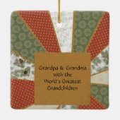 kerstvierkant fotoornament keramisch ornament (Achterkant)