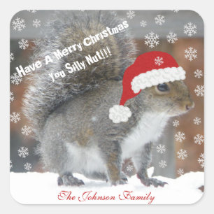 kerstvierkant Funny Stickers