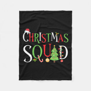 kerstvierkant gezin komt overeen met grappige fees fleece deken
