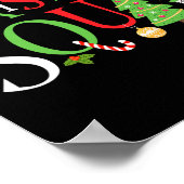 kerstvierkant gezin komt overeen met grappige fees poster (Hoek)