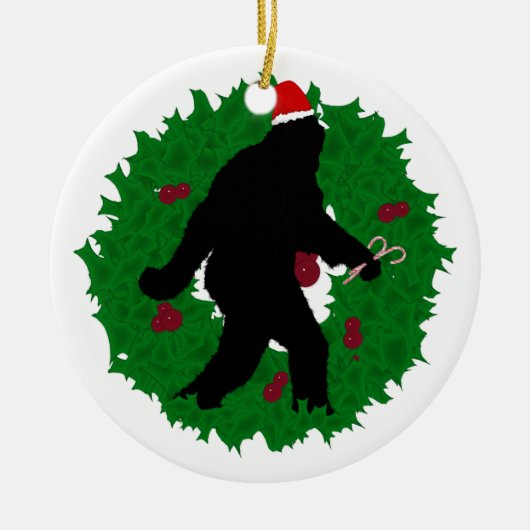 kerstvierkant keramisch ornament (Voorkant)