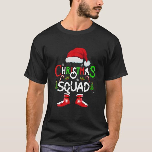 kerstvierkant, kerstfeestelijke familie Pajama T-shirt (Voorkant)