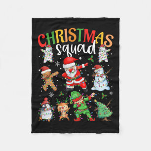kerstvierkant kerstkerstkerstkerstman met Elf-fami Fleece Deken