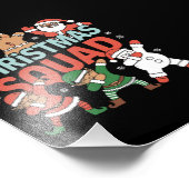 kerstvierkant kerstkerstkerstkerstman met Elf-fami Foto Afdruk (Hoek)