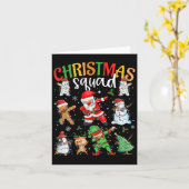 kerstvierkant kerstkerstkerstkerstman met Elf-fami Kaart (Gele Bloem)