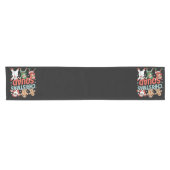 kerstvierkant kerstkerstkerstkerstman met Elf-fami Korte Tafelloper (Horizontaal)