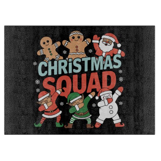 kerstvierkant kerstkerstkerstkerstman met Elf-fami Snijplank (Voorkant)