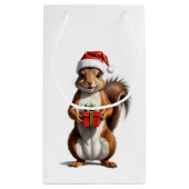 kerstvierkant klein cadeauzakje (Achterkant)