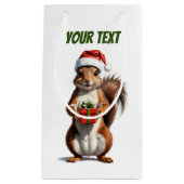 kerstvierkant klein cadeauzakje (Voorkant)