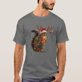 kerstvierkant lampboom Funny Dierenvriend T-shirt (Voorkant)