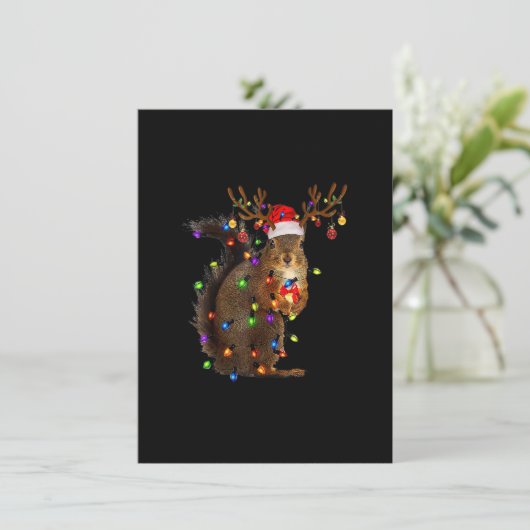 kerstvierkant lampje kaart (Staand voorkant)