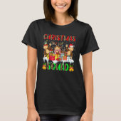 kerstvierkant luipaard drie Santa Reindeer Elf T-shirt (Voorkant)