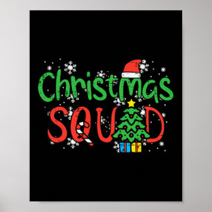 Kerstvierkant Man met kerstman Poster