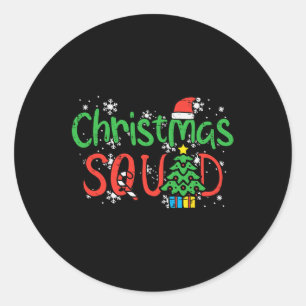 Kerstvierkant Man met kerstman Ronde Sticker