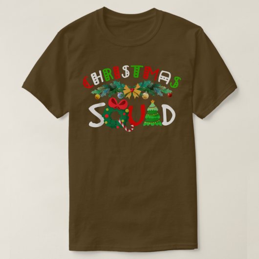 kerstvierkant met kerstkerstfeest t-shirt (Design voorkant)