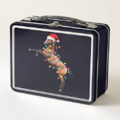 kerstvierkant met kerstlampje Santa Funny Xmas Tre (Voorkant)