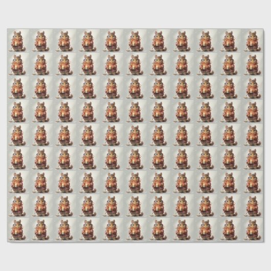 kerstvierkant omslagpapier cadeaupapier (Vlak)