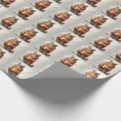 kerstvierkant omslagpapier cadeaupapier (Hoek)