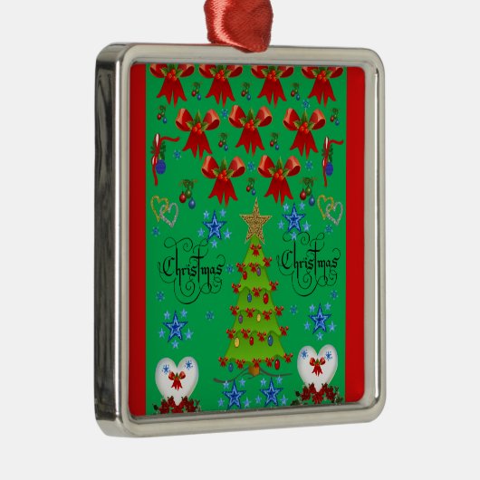 kerstvierkant ornament groen (Rechts)