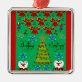 kerstvierkant ornament groen (Voorkant)