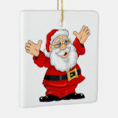 kerstvierkant Ornament/kerstman Keramisch Ornament (Rechts)