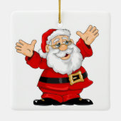 kerstvierkant Ornament/kerstman Keramisch Ornament (Achterkant)