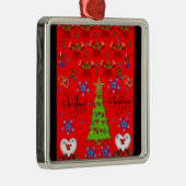 kerstvierkant ornament rood (Rechts)