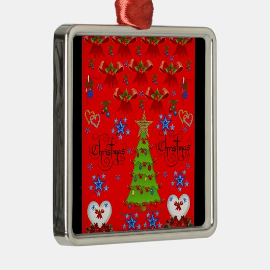 kerstvierkant ornament rood (Rechts)