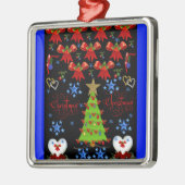 kerstvierkant ornament zwart (Links)