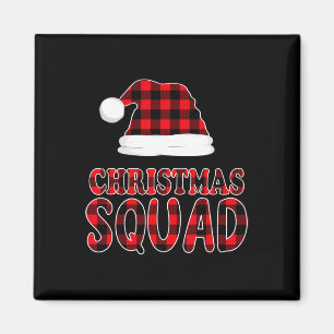 kerstvierkant Red Pset Xmas Family Group Matchi Magneet