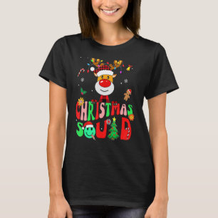 Kerstvierkant rendierfamilie 2022 Team Santa Ha T-shirt