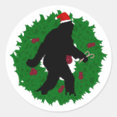 kerstvierkant ronde sticker (Voorkant)