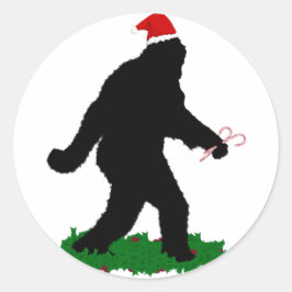 kerstvierkant ronde sticker