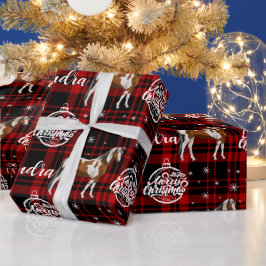 kerstvierkant Roodpaard Gepersonaliseerd Cadeaupapier