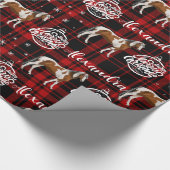 kerstvierkant Roodpaard Gepersonaliseerd Cadeaupapier (Hoek)