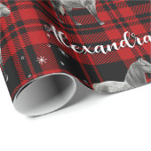 kerstvierkant Roodpaard Gepersonaliseerd Cadeaupapier (Rol Hoek)