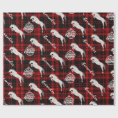 kerstvierkant Roodpaard Gepersonaliseerd Cadeaupapier (Vlak)