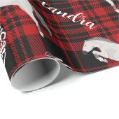 kerstvierkant Roodpaard Gepersonaliseerd Cadeaupapier (Rol Hoek)