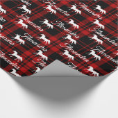 kerstvierkant Roodpaard Gepersonaliseerd Cadeaupapier (Hoek)